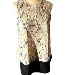 Apt 9 Faux Layered Tunic Snake Print Tank Top Womens Medium